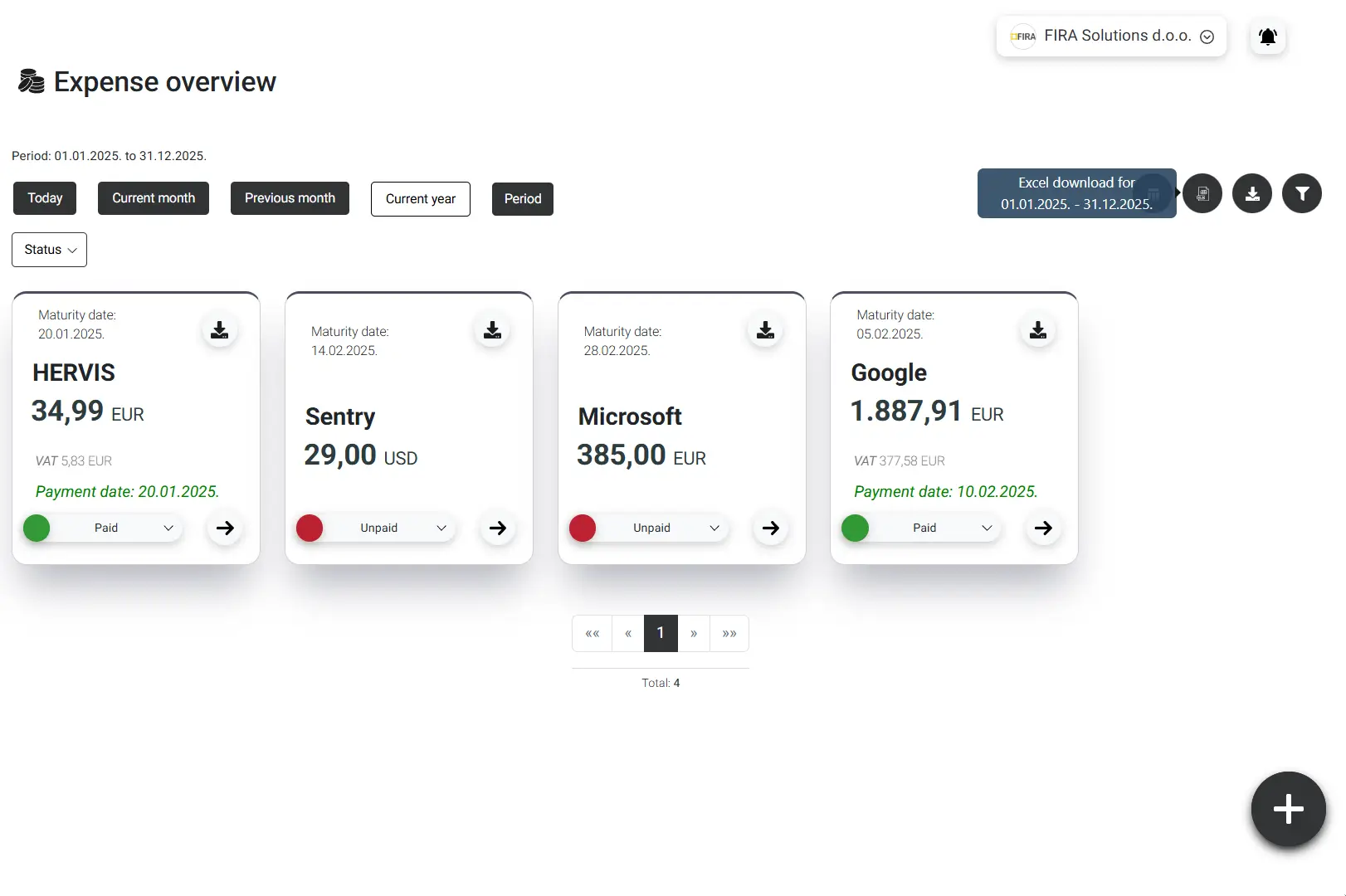 Payment-status-expenses