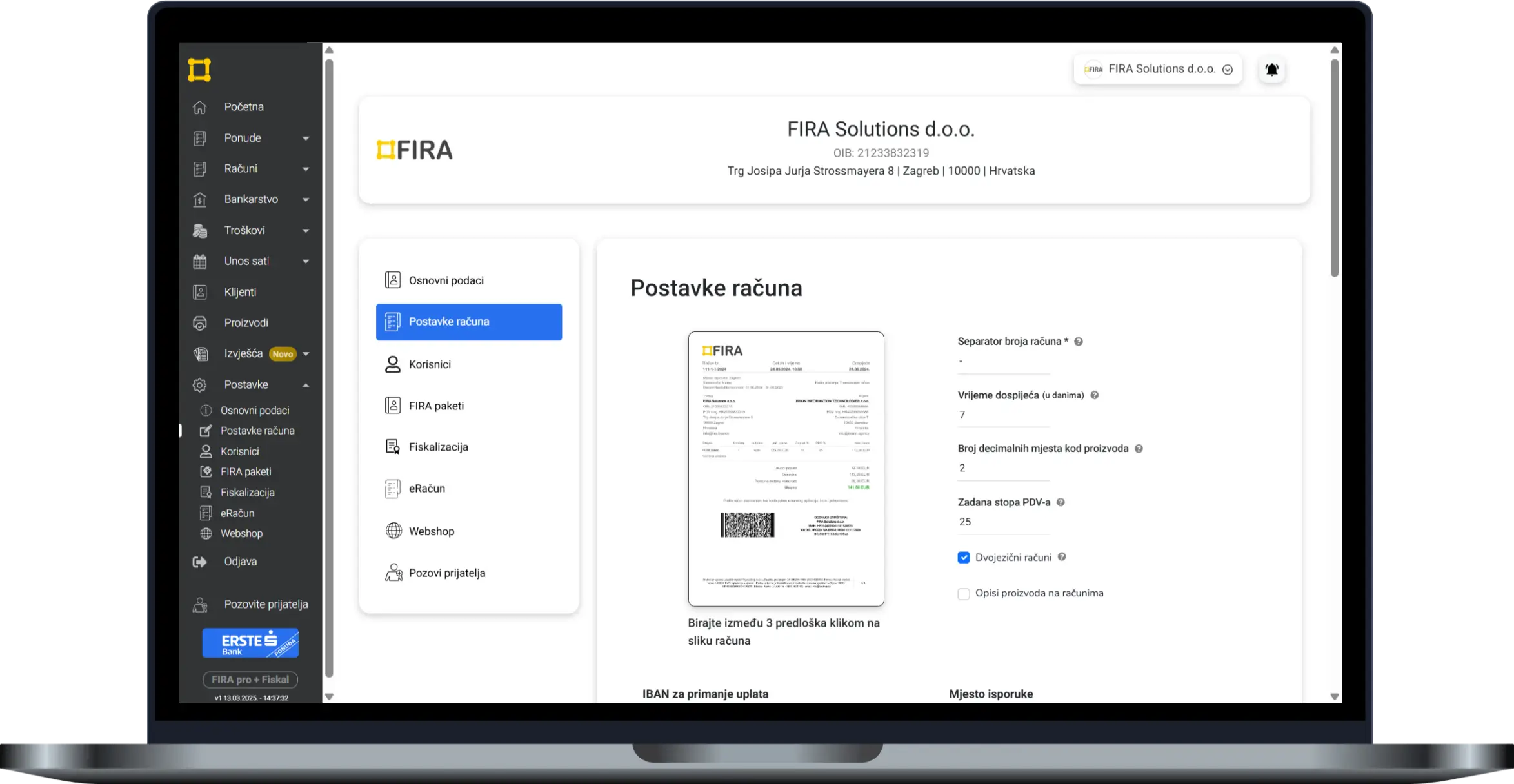 Personalizacija računa Vašim potrebama
